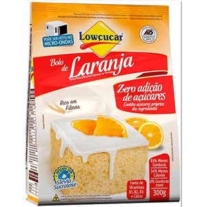 Mistura para bolo de laranja zero açúcar Lowçucar 300g. Mistura para bolo de laranja zero açúcar Lowçucar 300g.