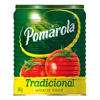 Molho de tomate tradicional Pomarola lata 340g.