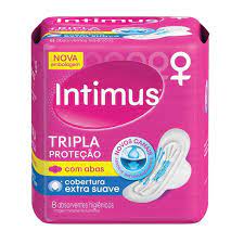 Absorvente Intimus tripla proteção com abas cob extra suave.suave 8x1