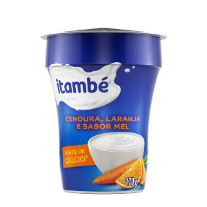 Iogurte cenoura, laranja e mel Itambé 170g. Iogurte cenoura, laranja e mel Itambé 170g.