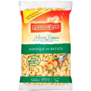 Massa fresca nhoque Massa Leve 1kg Massa fresca nhoque Massa Leve 1kg