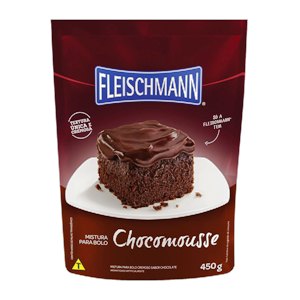 Mistura para bolo chocomousse Fleischmann 450g. Mistura para bolo chocomousse Fleischmann 450g.