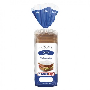 Pão de leite fatiado Seven Boys 500g. Pão de leite fatiado Seven Boys 500g.