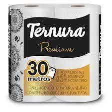 Papel higiênico folha dupla 30 metros Ternura 4X1