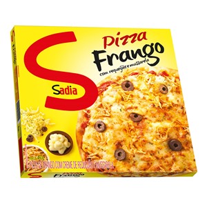 Pizza frango com requeijão e mussarela Sadia 460g. Pizza frango com requeijão e mussarela Sadia 460g.