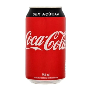 Coca Cola sem açúcar lata 350ml. Coca Cola sem açúcar lata 350ml.