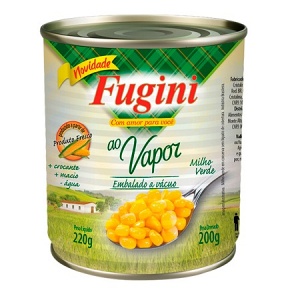Milho verde em conserva Fugini  lata 170g.