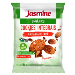 Cookies Integrais orgânico castanha do Pará Jasmine 150g Cookies Integrais orgânico castanha do Pará Jasmine 150g