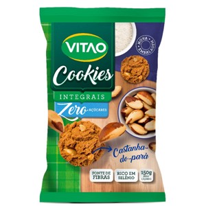 Cookies Integrais Sem Glúten de Castanha-do-pará Vitao 150g Cookies Integrais Sem Glúten de Castanha-do-pará Vitao 150g