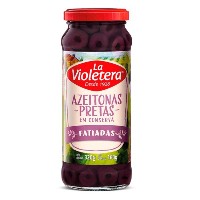 Azeitona preta fatiada vidro La Violetera 200g
