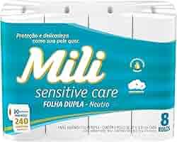 Papel higiênico folha dupla Mili 30 metros 8x1