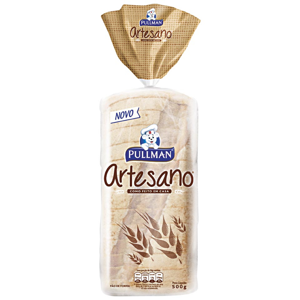 Pão de forma artesano Pullman 500g