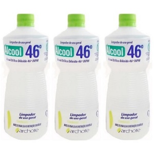 Álcool etílico líquido 46º INPM tradicional 1lt (pacote c /3 unid.) (esp) Álcool etílico líquido 46º INPM tradicional 1lt (pacote c /3 unid.) (esp)