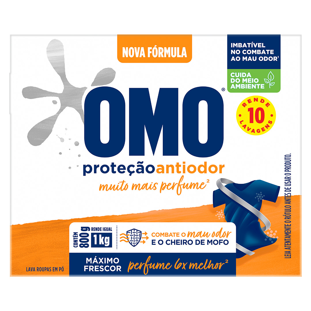 Sabão em pó Omo anti odor 800g Sabão em pó Omo anti odor 800g