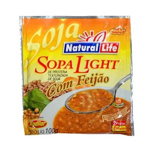 Sopa light de proteina de soja c/ feijão Natural Life 100g Sopa light de proteina de soja c/ feijão Natural Life 100g