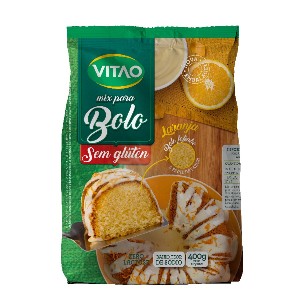 Mistura para bolo sabor laranja sem glúten zero lactose Vitao 400g Mistura para bolo sabor laranja sem glúten zero lactose Vitao 400g