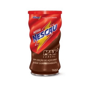 Achocolatado sem adição de açucar Nescau Max cereal Nestlé 165g. Achocolatado sem adição de açucar Nescau Max cereal Nestlé 165g.