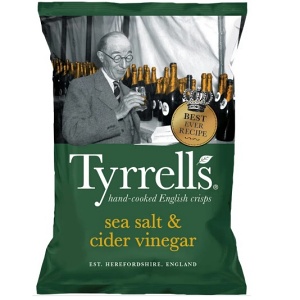 Batata sabor sal marinho e vinagre Tyrrell's 150g Batata sabor sal marinho e vinagre Tyrrell's 150g