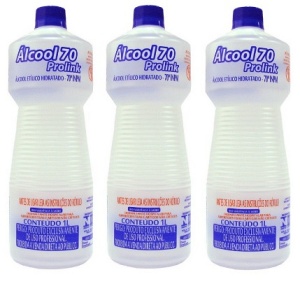 Álcool etílico multiuso 70° 1L (3 unidades) (esp) Álcool etílico multiuso 70° 1L (3 unidades) (esp)