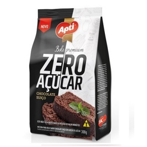 Mistura para bolo premium Apti chocolate suíço zero açúcar 300g Mistura para bolo premium Apti chocolate suíço zero açúcar 300g