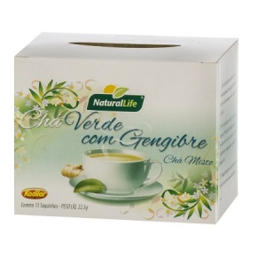 Chá verde com gengibre Natural Life 22,5g Chá verde com gengibre Natural Life 22,5g