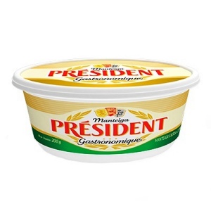 Manteiga extra com sal Président pote 200g. Manteiga extra com sal Président pote 200g.