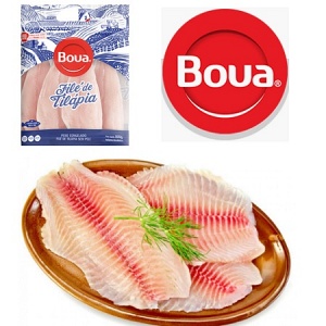 Filé de tilápia congelado Boua 800g Filé de tilápia congelado Boua 800g