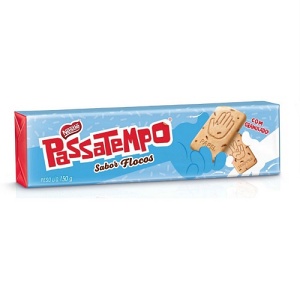 Biscoito recheado Passatempo seco doce flocos Nestlé 150g Biscoito recheado Passatempo seco doce flocos Nestlé 150g