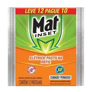 Repelente Mat Inset pastilha refil (12 unid.) Repelente Mat Inset pastilha refil (12 unid.)