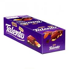 Chocolate mini Talento amêndoas e passas caixa c/ 15 unidades de 25g