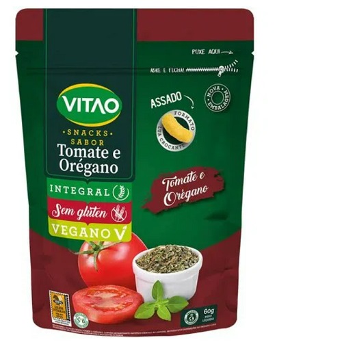 Snack Integral Tomate e Orégano 60g Snack Integral Tomate e Orégano 60g