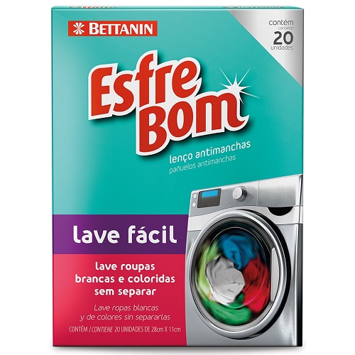 Lenços Antimanchas Lave Fácil Esfrebom 20 Unidades Lenços Antimanchas Lave Fácil Esfrebom 20 Unidades