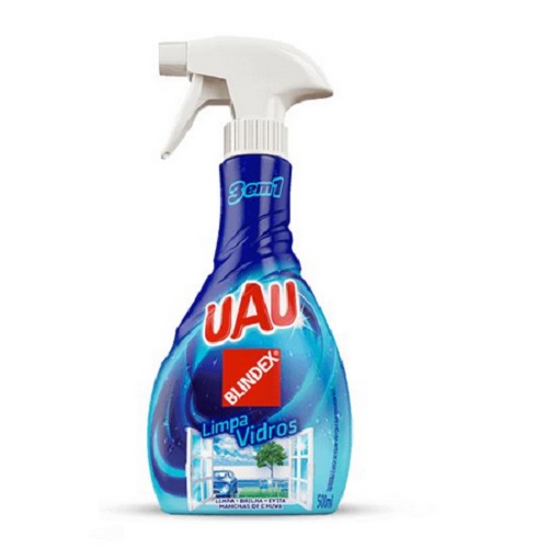 Limpa Vidros Uau Blindex com gatilho pulverizador 500ml Limpa Vidros Uau Blindex com gatilho pulverizador 500ml