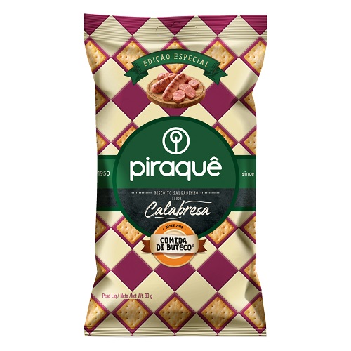 Salgadinho Piraquê Comida de Boteco Calabresa 90g Salgadinho Piraquê Comida de Boteco Calabresa 90g