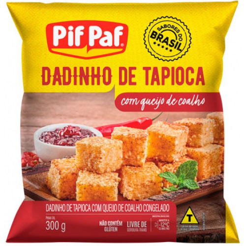 Dadinho de Tapioca Pif Paf Queijo Coalho 300g Dadinho de Tapioca Pif Paf Queijo Coalho 300g