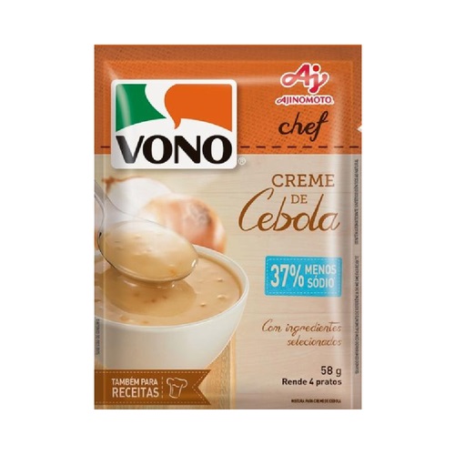 Creme de cebola Vono Menos Sódio 58g Creme de cebola Vono Menos Sódio 58g