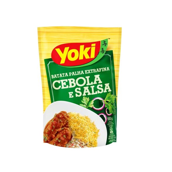 Batata Palha Extrafina Cebola e Salsa Yoki 100g Batata Palha Extrafina Cebola e Salsa Yoki 100g