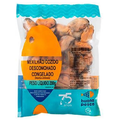 Mexilhão Cozido Desconchado Congelado Buona Pesca 220g Mexilhão Cozido Desconchado Congelado Buona Pesca 220g