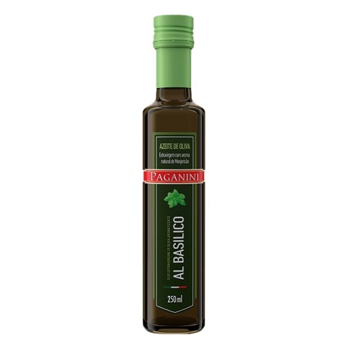 Azeite de Oliva Extra Virgem Natural de Manjericão Paganini 250ml Azeite de Oliva Extra Virgem Natural de Manjericão Paganini 250ml