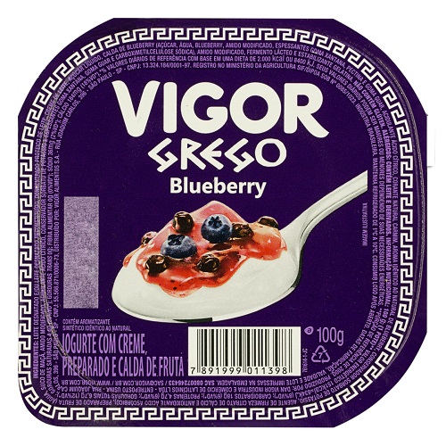 Iogurte Grego Blueberry Vigor 100g Iogurte Grego Blueberry Vigor 100g