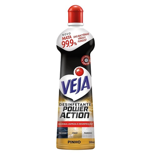 Desinfetante Veja pinho Power Action 500ml Desinfetante Veja pinho Power Action 500ml