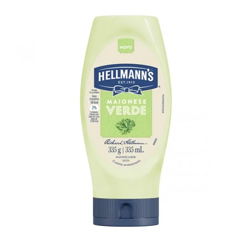 Maionese Hellmanns verde squeeze 335g Maionese Hellmanns verde squeeze 335g