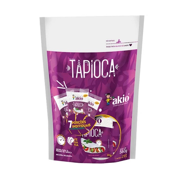 Tapioca (goma de mandioca hidratada) Akio pouch 560g Tapioca (goma de mandioca hidratada) Akio pouch 560g