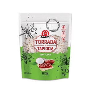 Torrada de tapioca com coco sem glúten Okoshi 75g