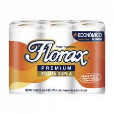 Papel higienico folha dupla - 20 METROS 12x1 Floráx Notável Papel higienico folha dupla - 20 METROS 12x1 Floráx Notável