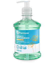 Sabão liquido hipoalergenico erva doce com valvula pump Premisse 450ml