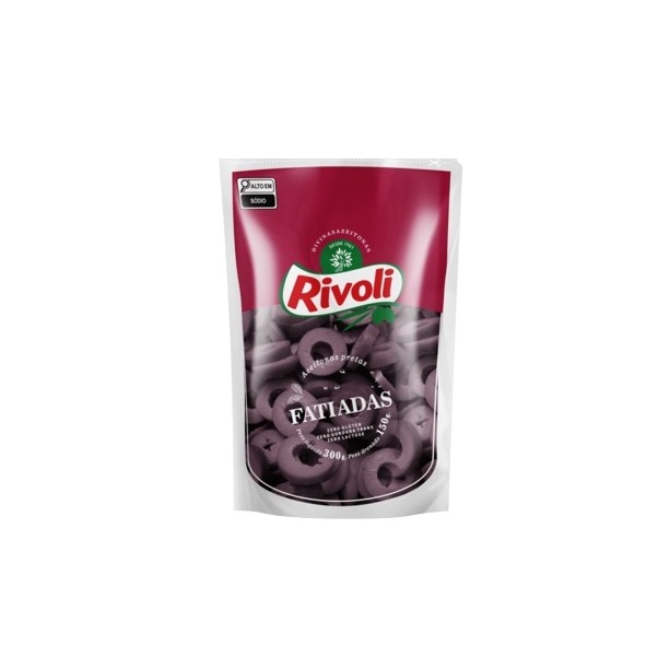 Azeitona preta fatiada Rivoli 300g/150g Azeitona preta fatiada Rivoli 300g/150g