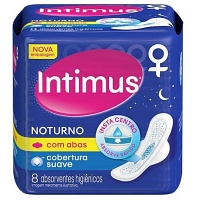 Absorvente Intimus gel Noturno com abas cobertura suave
