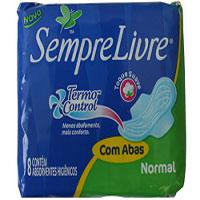 Absorvente Sempre Livre Basico Suave Duas Vezes mais Proteção com Abas 8x1