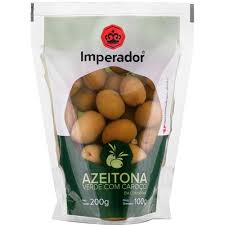 Azeitona verde com caroço  sachê Imperador  200g